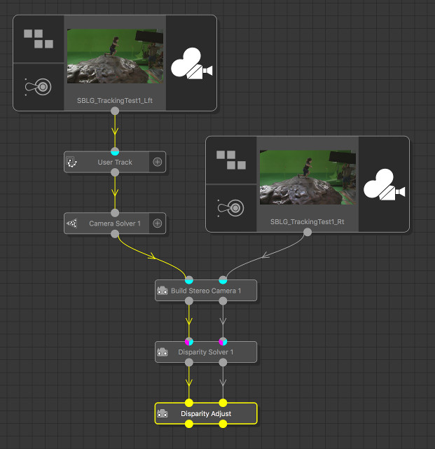 A stereo tree with Disparity Solver and Disparity-to-Depth node
