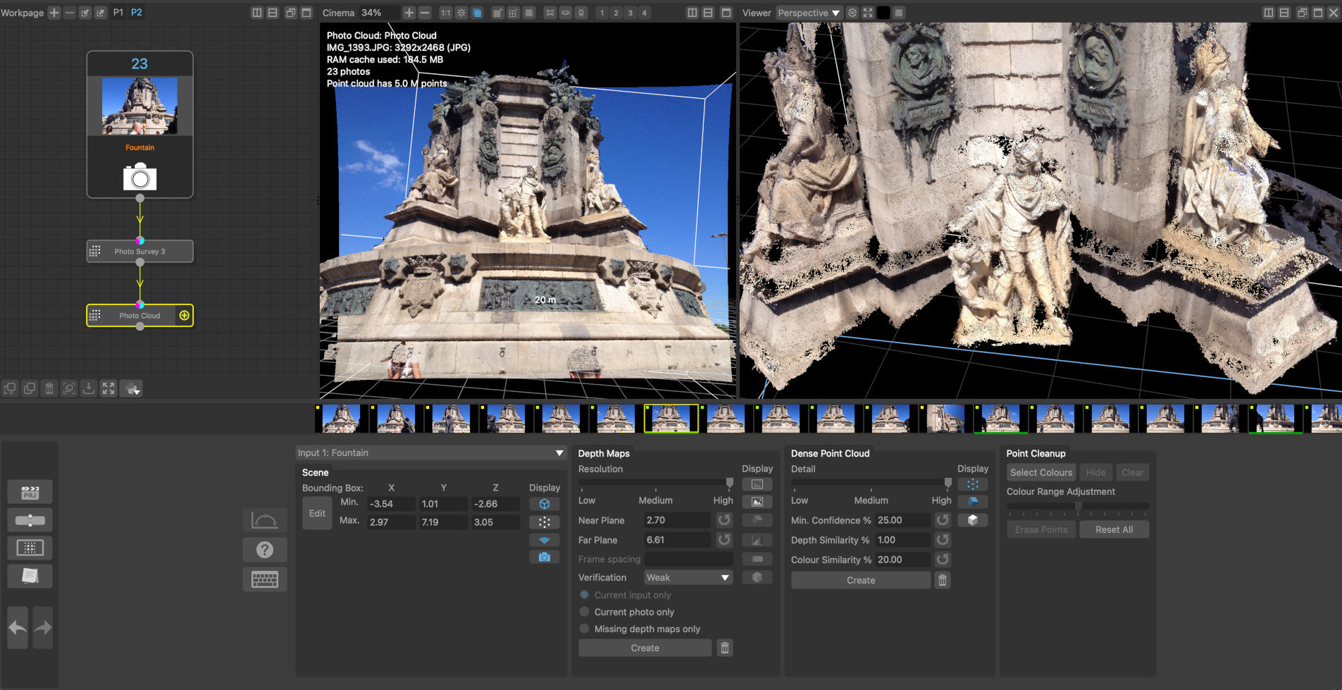 The Photo Cloud user interface