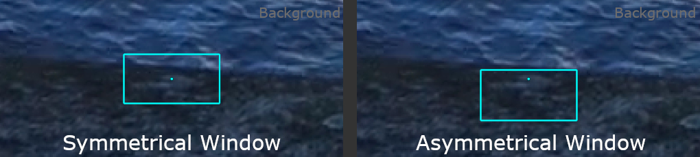 Tracker window symmetry