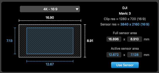 Matching sensor aspect ratio