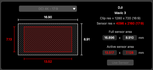 Invalid sensor aspect ratio