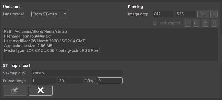 Undistort STMap
